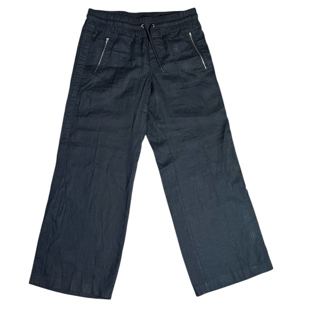 ATHLETA Women’s Black Wide Leg Cabo Linen Pants Size 10 - Picture 6 of 9
